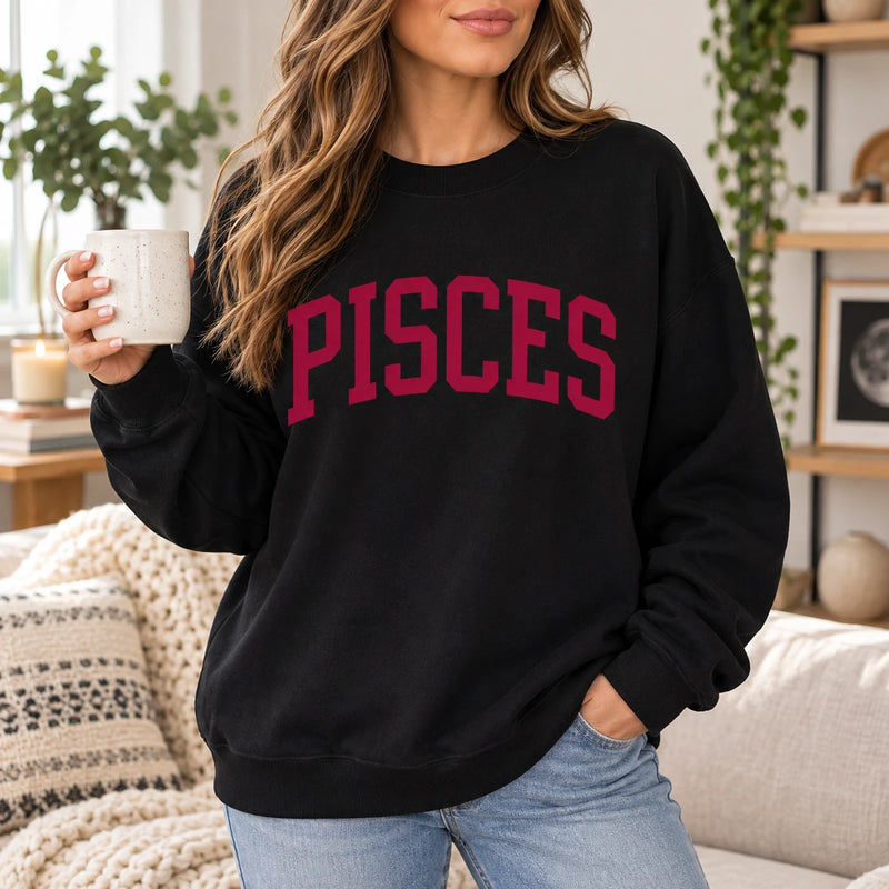 Custom Zodiac Sweatshirt, College EST Year Star Sign