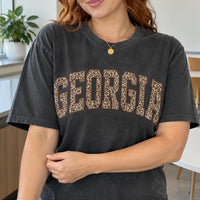 Personalized State Shirt, 50 States Leopard Print Tee
