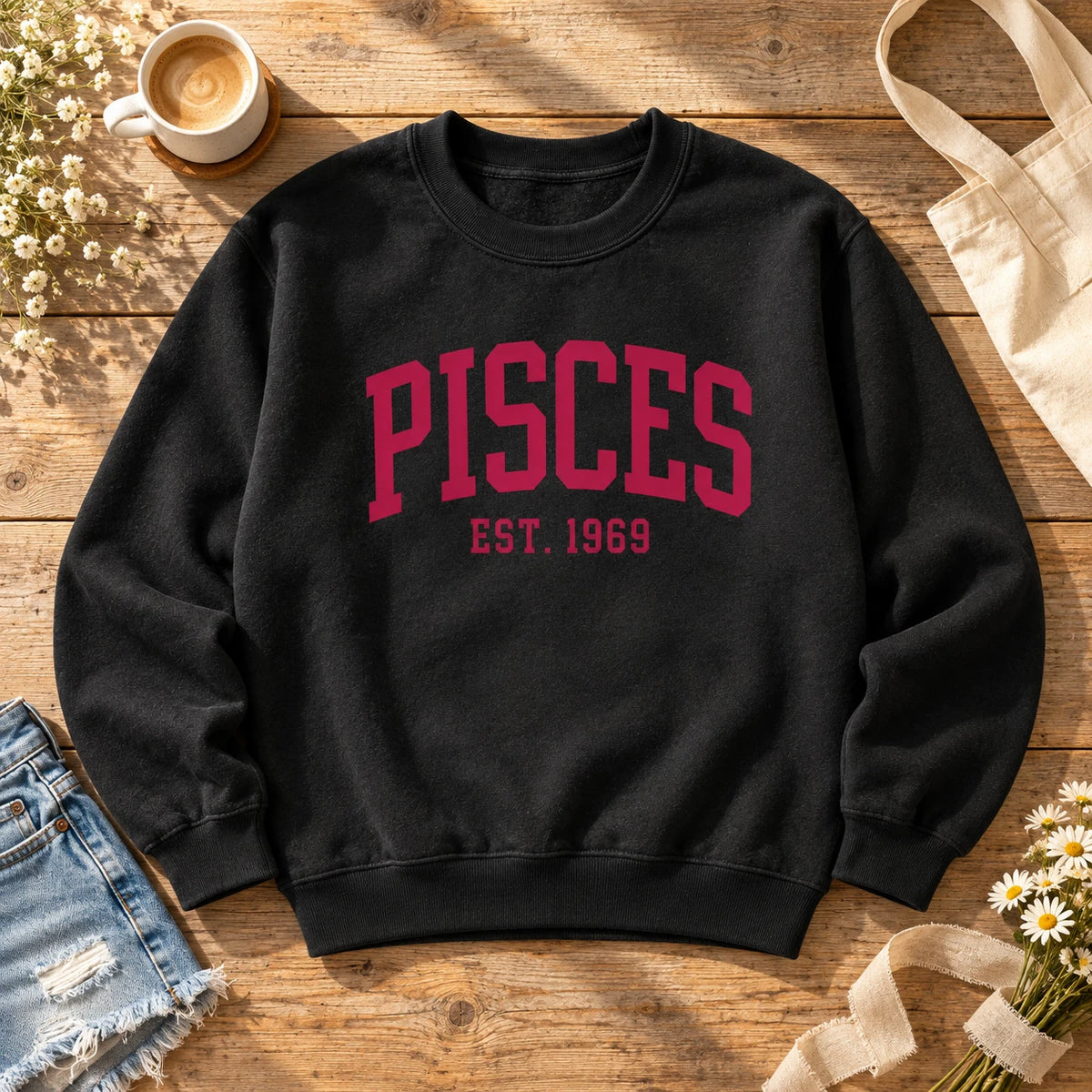 Custom Zodiac Sweatshirt, College EST Year Star Sign