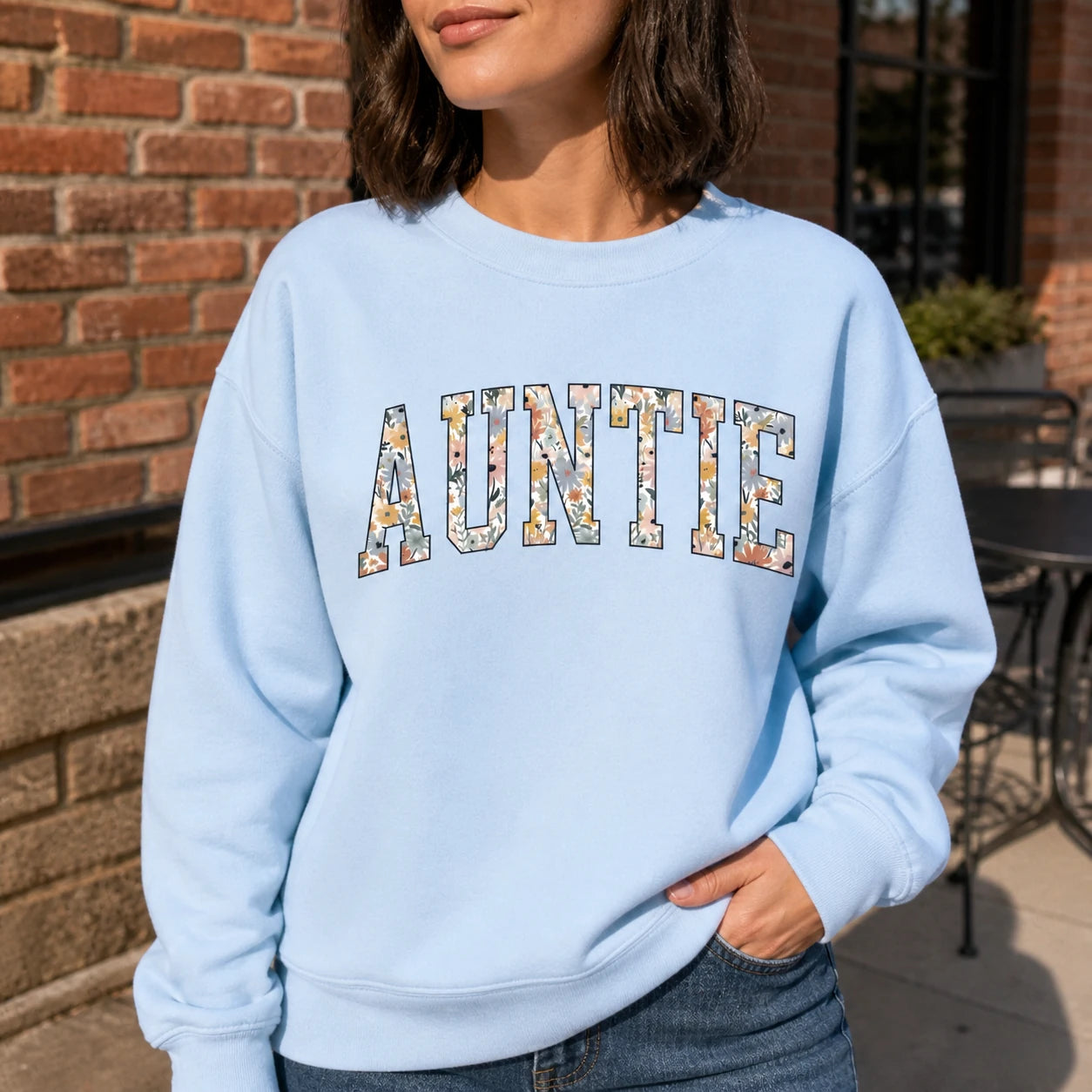 Personalized Floral Family Sweatshirt, Custom Choose Your Family Nickname Shirt, Mama Grandma Auntie Mimi Gigi Nonna Mom Gift