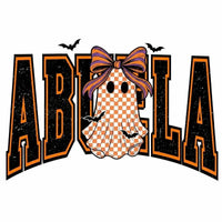 Custom Halloween Family Name Shirt, Personalized Mama Mimi Nana Gigi Auntie Grandma Ghost Bow Graphic Tee, Spooky Fall Gift – ABUELA
