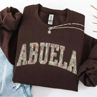 Personalized Grandma Sweatshirt, Floral Grandma Nana Mimi Gigi Auntie Mama Custom Name, Grandparent Christmas Gift for Women, Vintage Floral Varsity Style – ABUELA