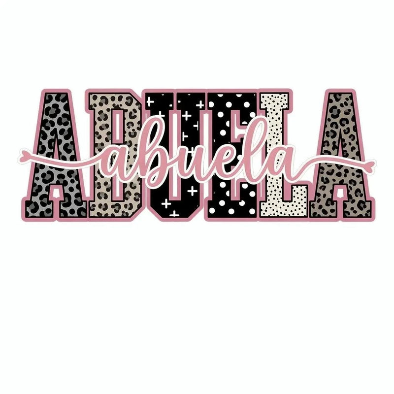 Personalized Grandma Sweatshirt With Leopard Nickname – ABUELA
