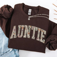 Personalized Grandma Sweatshirt, Floral Grandma Nana Mimi Gigi Auntie Mama Custom Name, Grandparent Christmas Gift for Women, Vintage Floral Varsity Style – AUNTIE