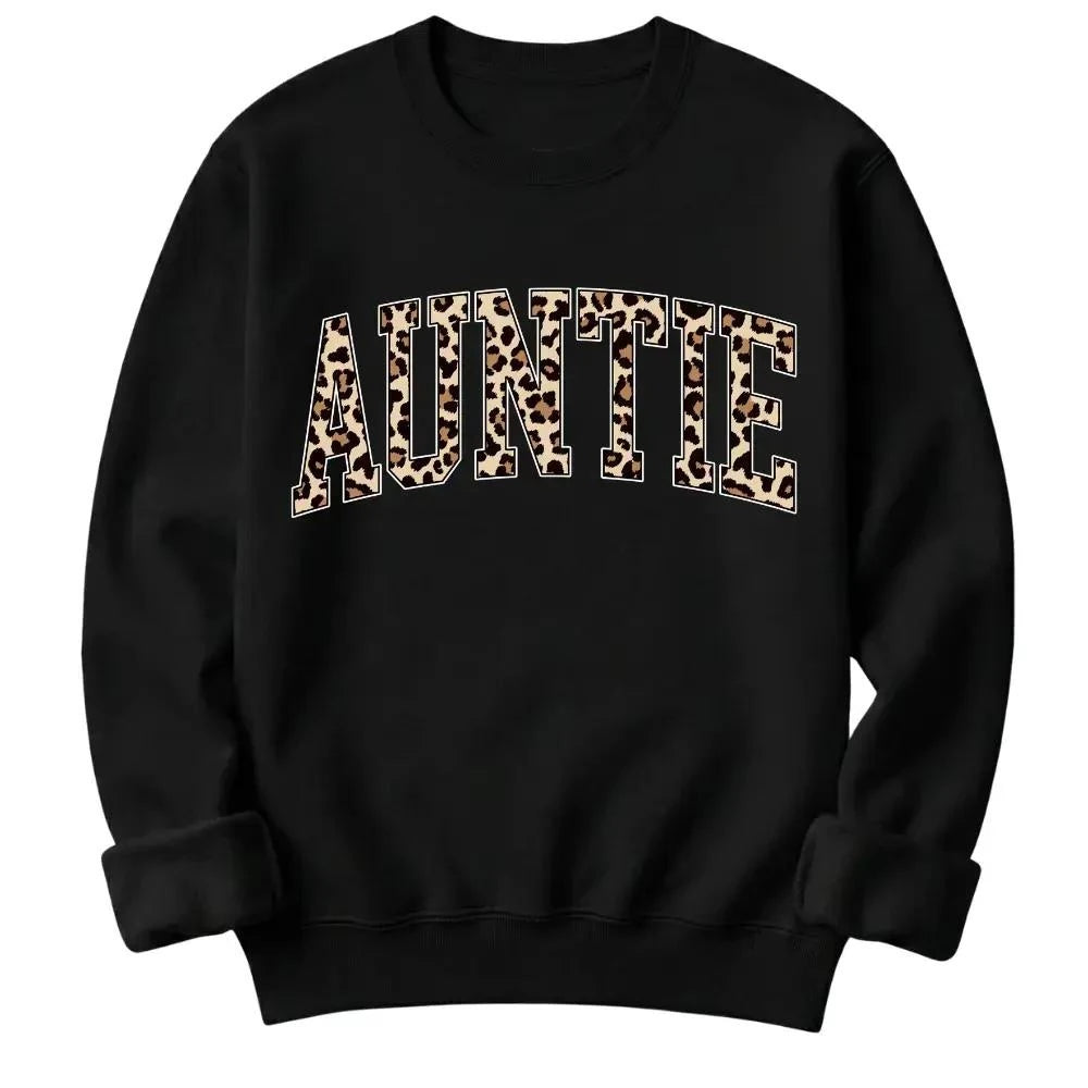 Personalized Grandma Sweatshirt Custom Leopard Nickname Gigi Mimi Nana Mama Mother's Day Family Matching Gift Women Leopard Varsity – AUNTIE