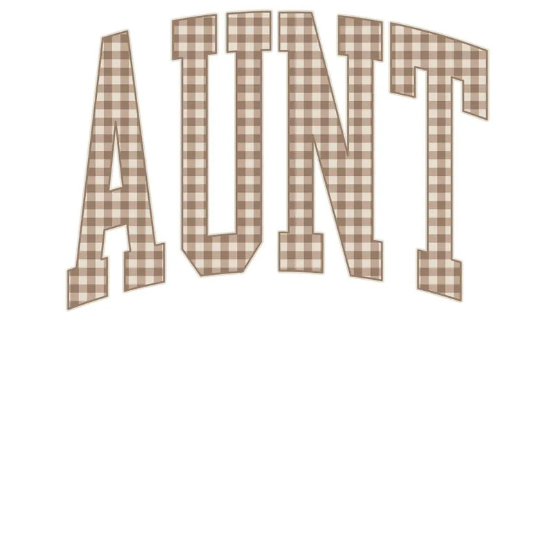 Personalized Grandma Sweatshirt Vintage Gingham Varsity – AUNT