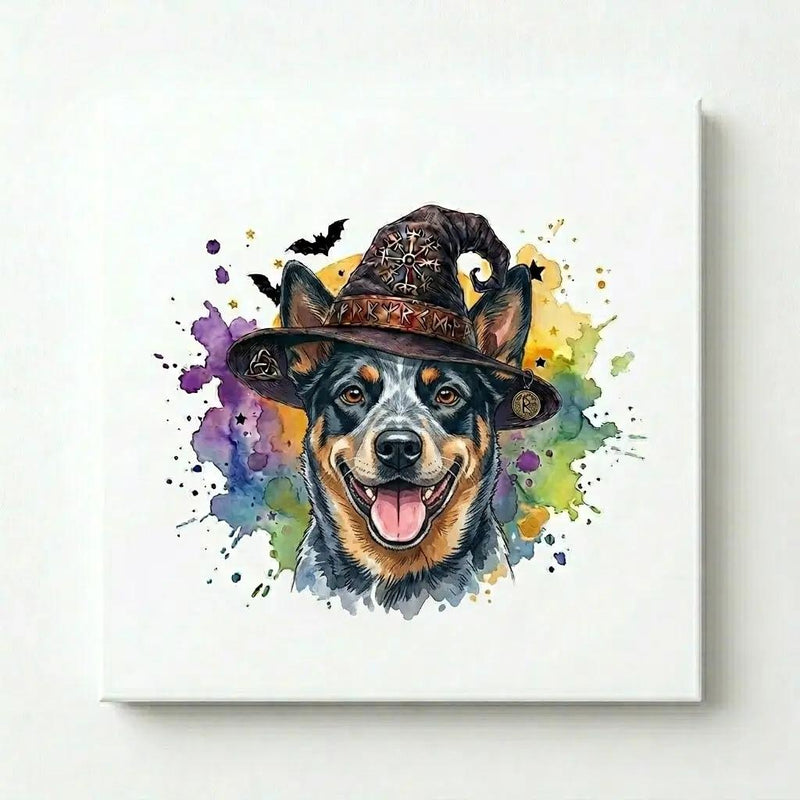 Custom Witch Dog Breed Halloween T-Shirt, Spooky Dog Mom Graphic Tee, Fall Pet Lover Costume Apparel – Australian Cattle