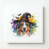 Personalized Halloween Dog Breed T-Shirt, Custom Choose Your Breed Witch Dog Graphic, Cute Spooky Dog Mom Pet Lover Gift – Australian Shepherd