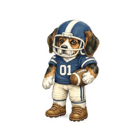 Custom Dog Breed Football Sweatshirt, Personalized Puppy Player Game Day Gift for Dog Moms, Dog Dads and Sports Fans – Beagle