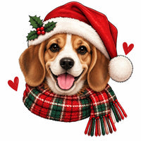 Personalized Dog Breed Christmas Sweatshirt, Custom Choose from 50+ Breeds, Festive Santa Dog Portrait for Dog Mom, Holiday Dog Lover Gift – Beagle