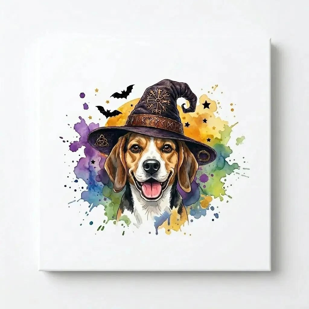 Personalized Halloween Dog Breed T-Shirt, Custom Choose Your Breed Witch Dog Graphic, Cute Spooky Dog Mom Pet Lover Gift – Beagle