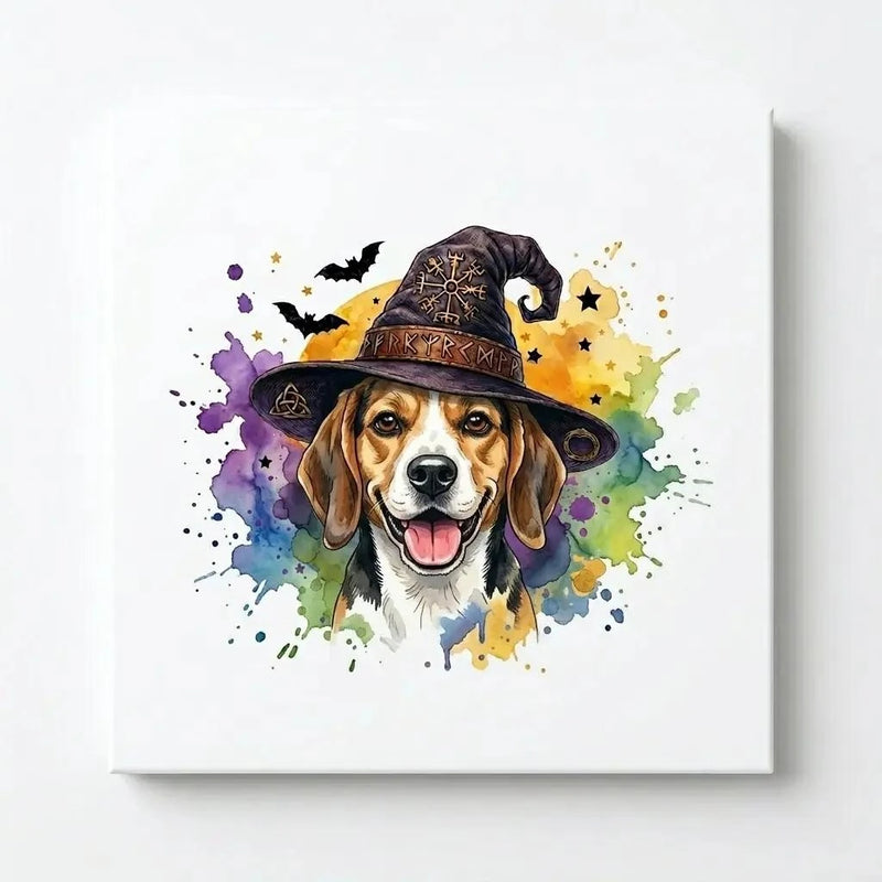 Personalized Halloween Dog Breed T-Shirt, Custom Choose Your Breed Witch Dog Graphic, Cute Spooky Dog Mom Pet Lover Gift – Beagle