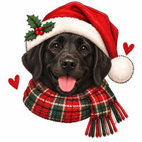 Personalized Dog Breed Christmas Sweatshirt, Custom Santa Dog Portrait with 50+ Breed Choices, Holiday Gift for Dog Moms – Black Labrador