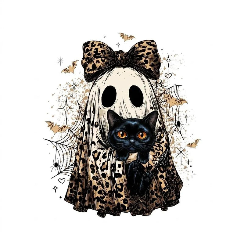 Personalized Halloween Cat Sweatshirt, Custom Choose Your Cat Breed Ghost Kitty, Cute Spooky Season Cat Mom Fall Gift – Bombay