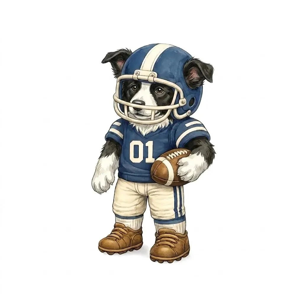 Personalized Dog Breed Football Sweatshirt, Custom Choose Your Dog Player, Game Day Dog Mom Dad Gift for Pet Lovers and Sports Fans – Border Collie