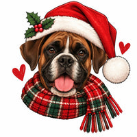 Personalized Dog Breed Christmas Sweatshirt, Custom Choose from 50+ Breeds, Festive Santa Dog Portrait for Dog Mom, Holiday Dog Lover Gift – Boxer