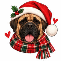 Personalized Dog Breed Christmas Sweatshirt, Custom Choose from 50+ Breeds, Festive Santa Dog Portrait for Dog Mom, Holiday Dog Lover Gift – Bull Mastiff
