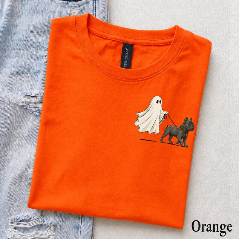 Personalized Dog Breed Halloween T-Shirt, Custom Ghost Walking Pet Top, Spooky Season Dog Mom Gift – Cane Corso