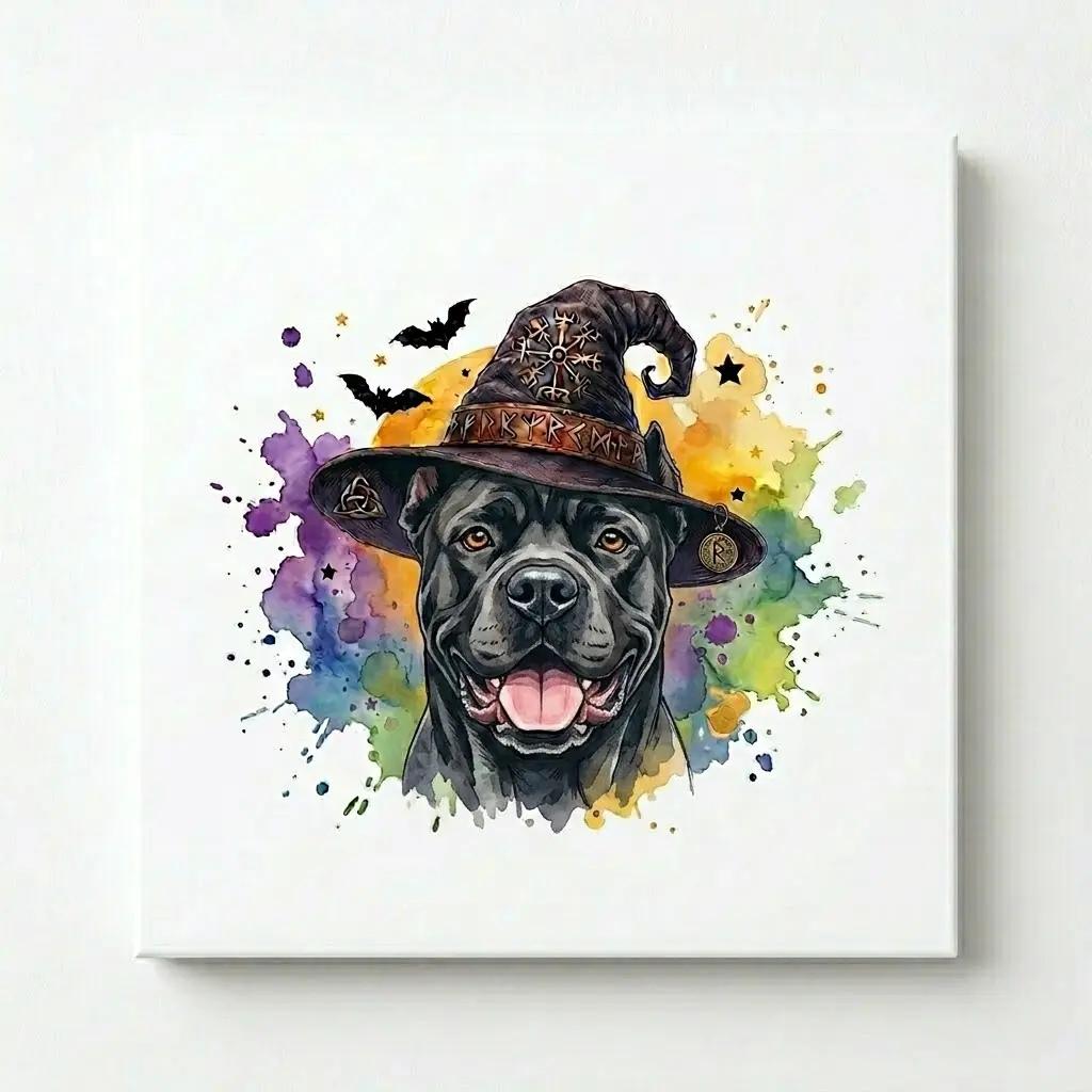Custom Witch Dog Breed Halloween T-Shirt, Spooky Dog Mom Graphic Tee, Fall Pet Lover Costume Apparel – Cane Corso