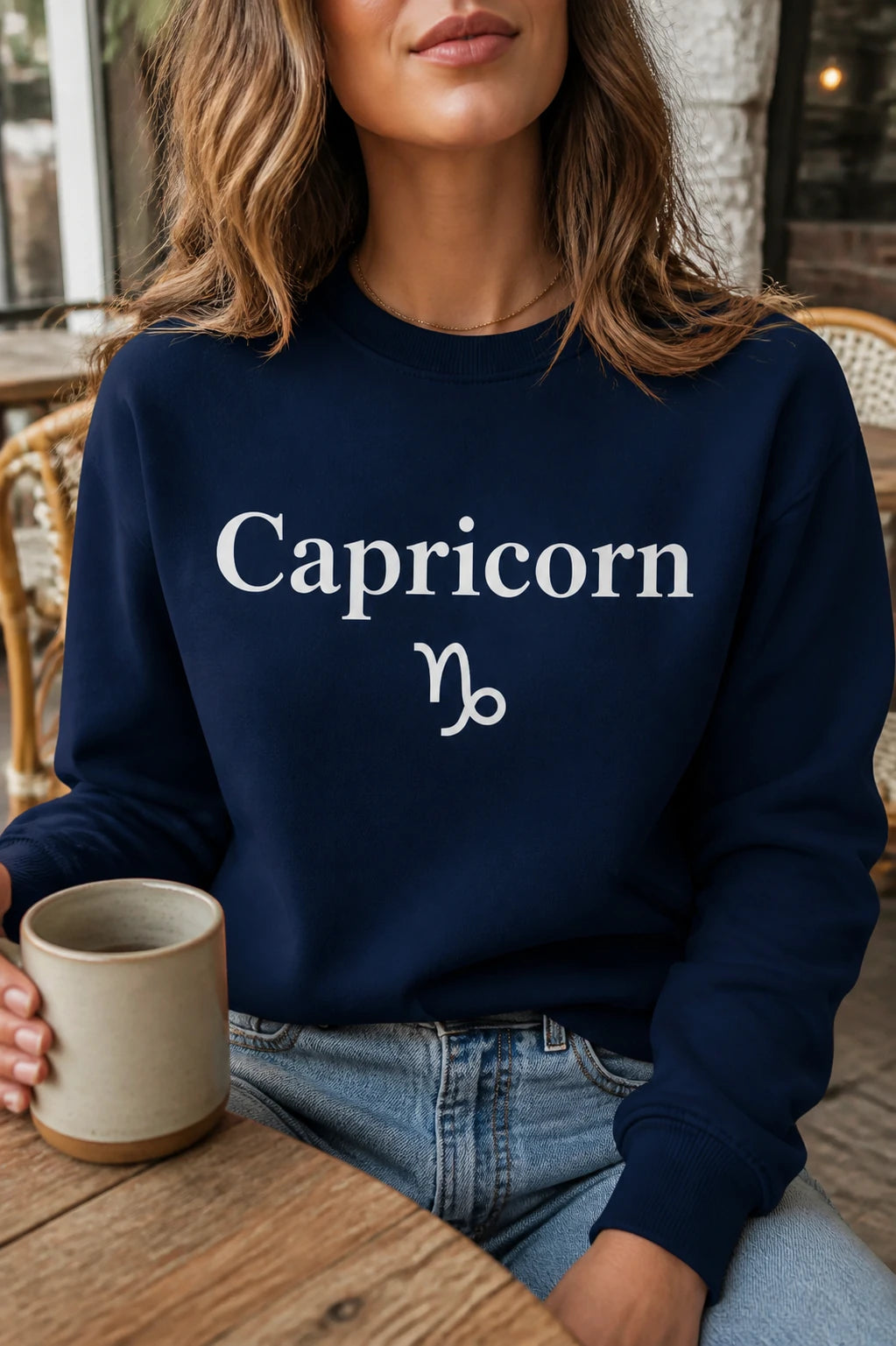 Zodiac Sign Gift Aries Taurus Gemini Cancer Sweatshirt Astrology Lover Unisex Minimalist – Capricorn