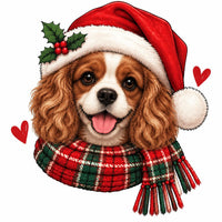 Personalized Dog Breed Christmas Sweatshirt, Custom Santa Dog Portrait with 50+ Breed Choices, Holiday Gift for Dog Moms – Cavalier King Charles