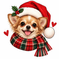 Personalized Dog Breed Christmas Sweatshirt, Custom Santa Dog Portrait with 50+ Breed Choices, Holiday Gift for Dog Moms – Chihuahua