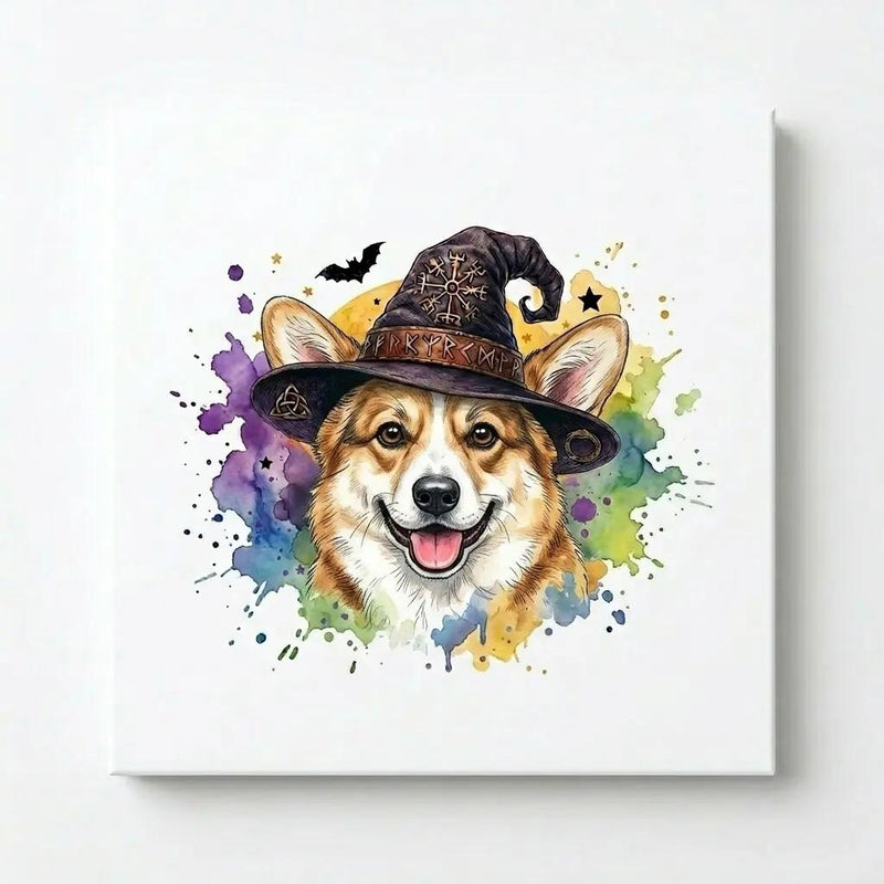 Custom Witch Dog Breed Halloween T-Shirt, Spooky Dog Mom Graphic Tee, Fall Pet Lover Costume Apparel – Corgi