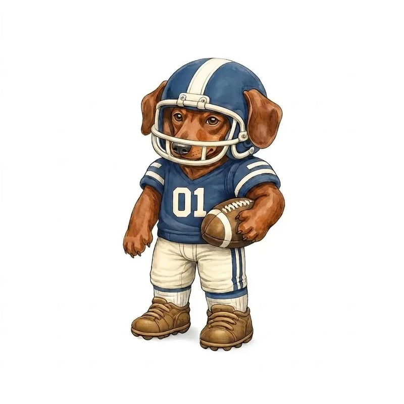 Personalized Dog Breed Football Sweatshirt, Custom Choose Your Dog Player, Game Day Dog Mom Dad Gift for Pet Lovers and Sports Fans – Dachshund
