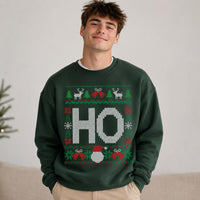 Personalized Matching Christmas Design Sweatshirt, Custom Choose Your Ho or Where's My Ho At Variant, Funny Couples Holiday Gift – Design 1
