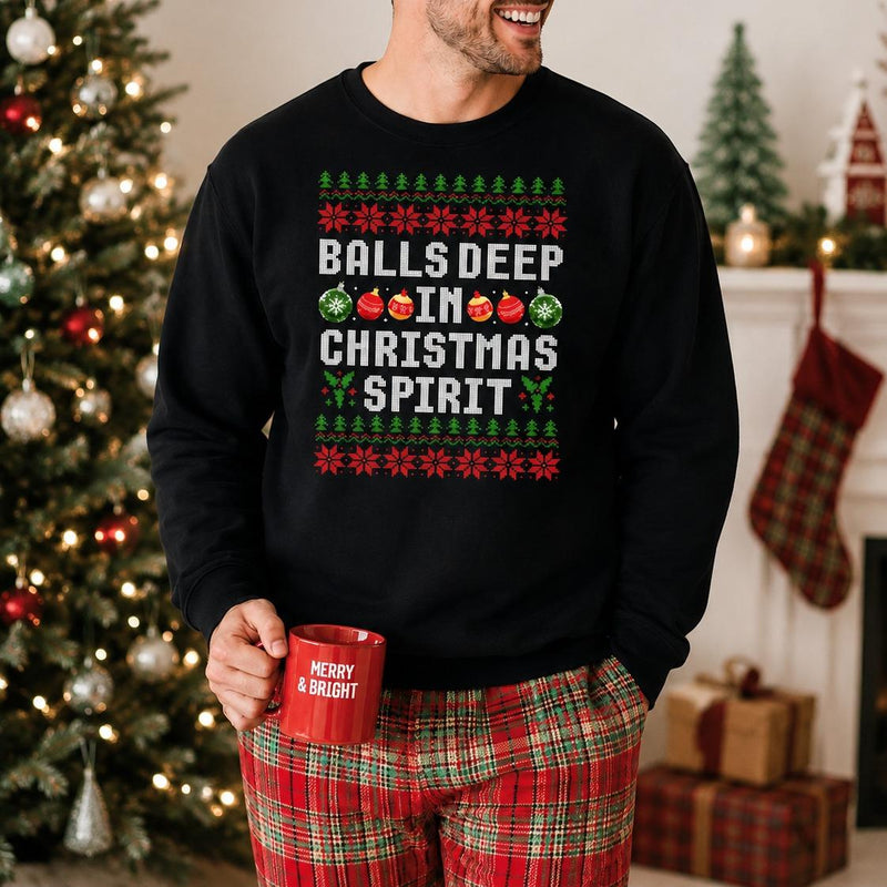 Custom Funny Couple Christmas Sweatshirt, Choose Your Design, Matching Xmas Holiday Party Gift – Design 1