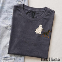 Custom Ghost Dog Breed Halloween T-Shirt, Spooky Season Pet Lover Graphic Tee – Doberman