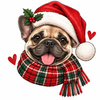 Personalized Dog Breed Christmas Sweatshirt, Custom Santa Dog Portrait with 50+ Breed Choices, Holiday Gift for Dog Moms – French Bulldog
