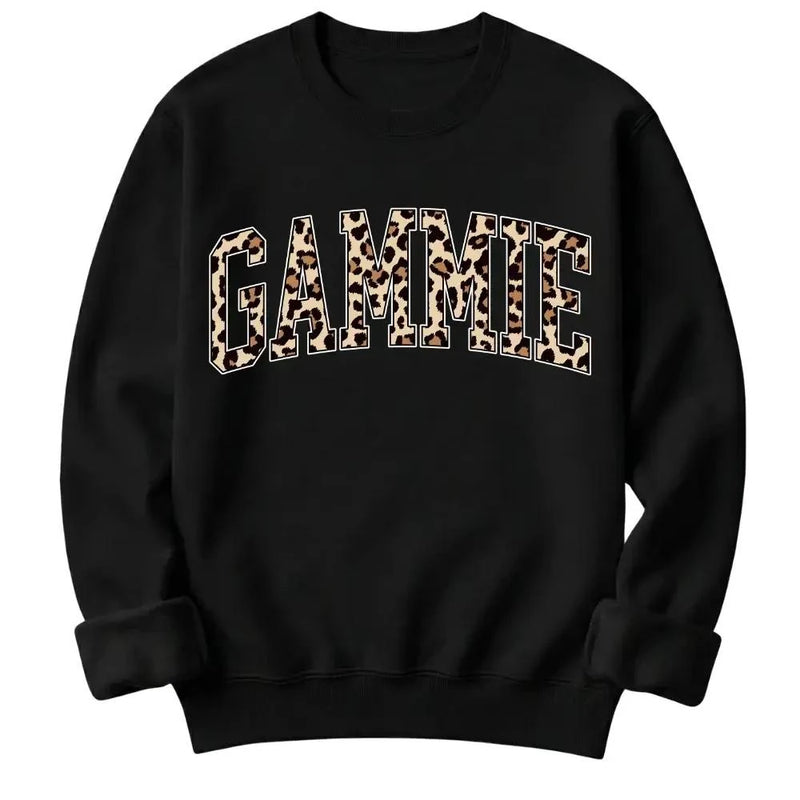 Personalized Grandma Sweatshirt Custom Leopard Nickname Gigi Mimi Nana Mama Mother's Day Family Matching Gift Women Leopard Varsity – GAMMIE