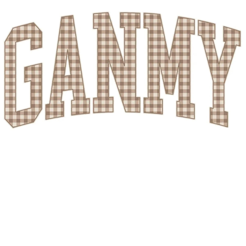Personalized Grandma Sweatshirt Vintage Gingham Varsity – GANMY