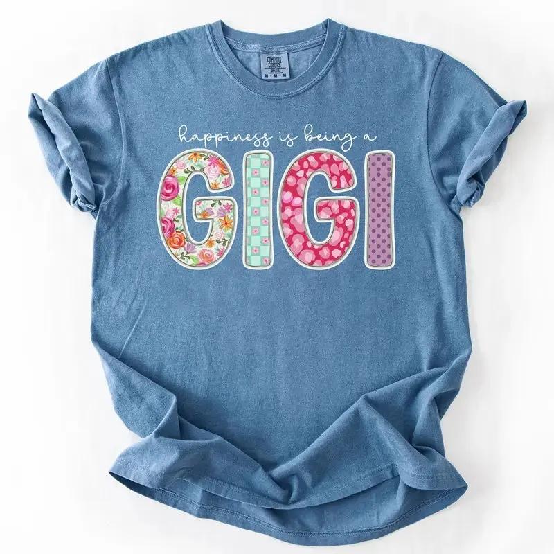 Personalized Mama Shirt, Custom Floral Family Title T-Shirt, Choose MAMA MIMI GIGI NANA HONEY GRANDMA, Mother's Day Gift – GIGI