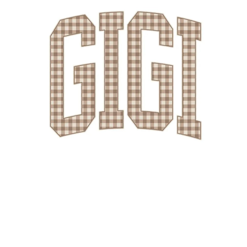 Personalized Grandma Sweatshirt Vintage Gingham Varsity – GIGI