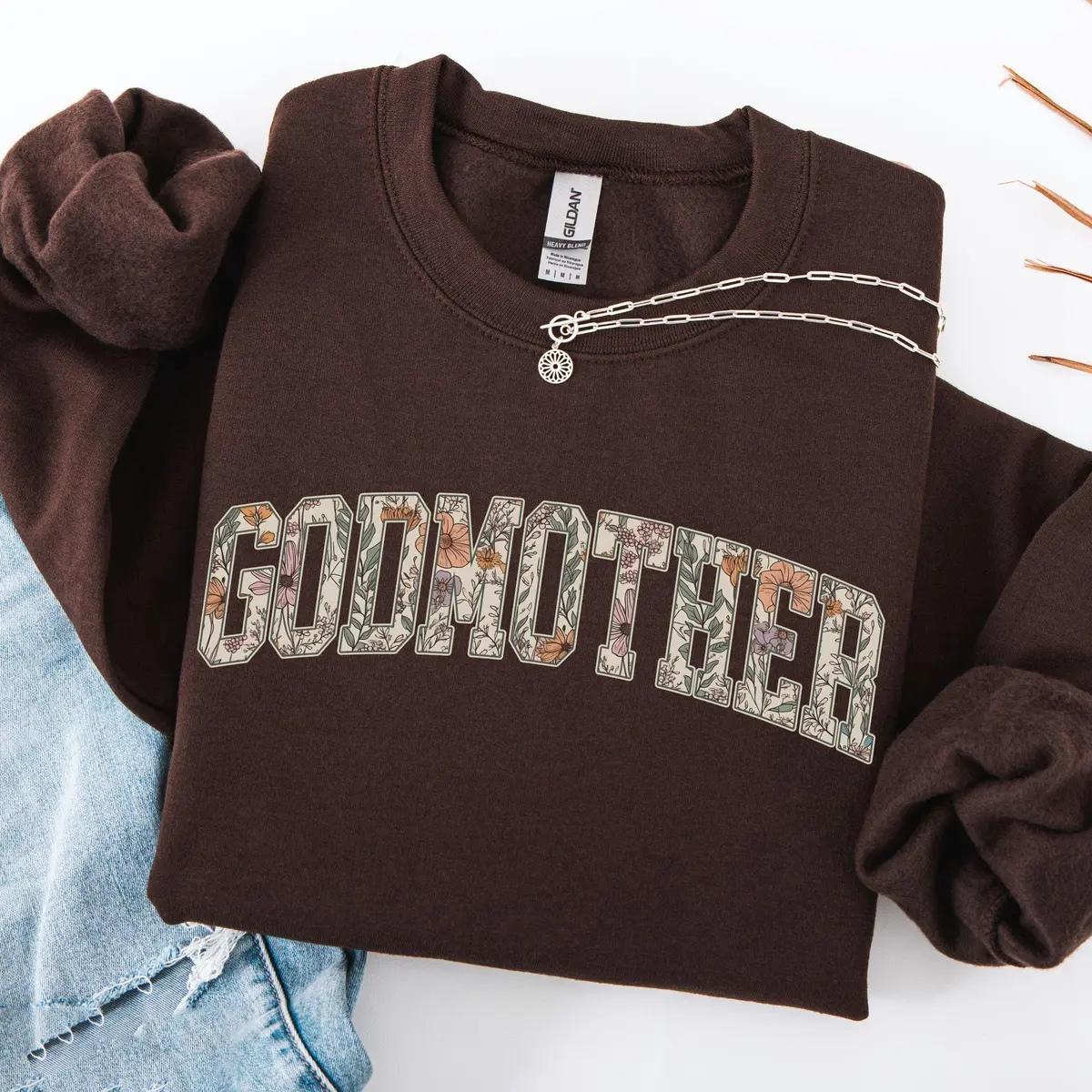 Personalized Grandma Sweatshirt, Floral Grandma Nana Mimi Gigi Auntie Mama Custom Name, Grandparent Christmas Gift for Women, Vintage Floral Varsity Style – GODMOTHER