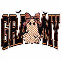 Custom Halloween Family Name Shirt, Personalized Mama Mimi Nana Gigi Auntie Grandma Ghost Bow Graphic Tee, Spooky Fall Gift – GRAMMY
