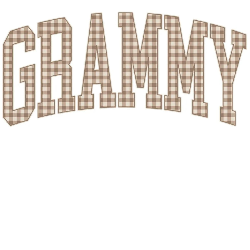Personalized Grandma Sweatshirt Vintage Gingham Varsity – GRAMMY
