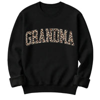 Personalized Grandma Sweatshirt Custom Leopard Nickname Gigi Mimi Nana Mama Mother's Day Family Matching Gift Women Leopard Varsity – GRANDMA