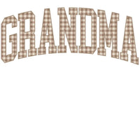 Personalized Grandma Sweatshirt Vintage Gingham Varsity – GRANDMA