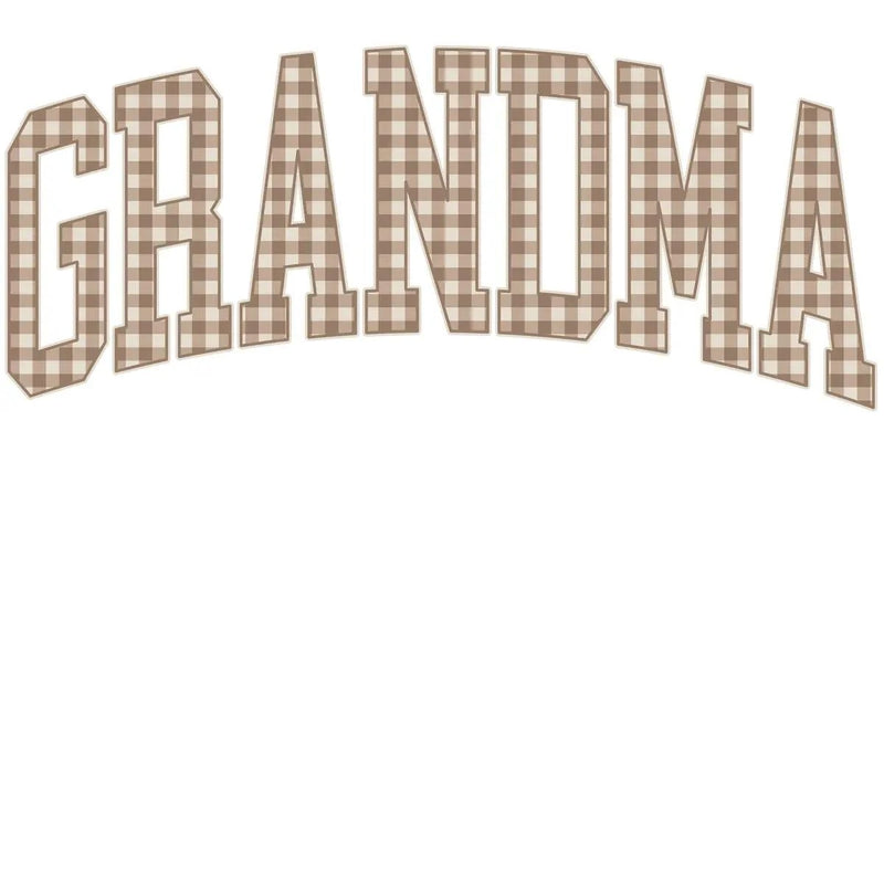 Personalized Grandma Sweatshirt Vintage Gingham Varsity – GRANDMA