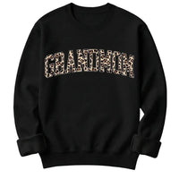 Personalized Grandma Sweatshirt Custom Leopard Nickname Gigi Mimi Nana Mama Mother's Day Family Matching Gift Women Leopard Varsity – GRANDMOM