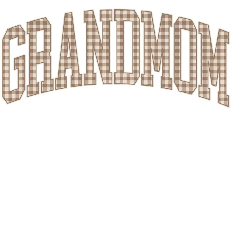 Personalized Grandma Sweatshirt Vintage Gingham Varsity – GRANDMOM
