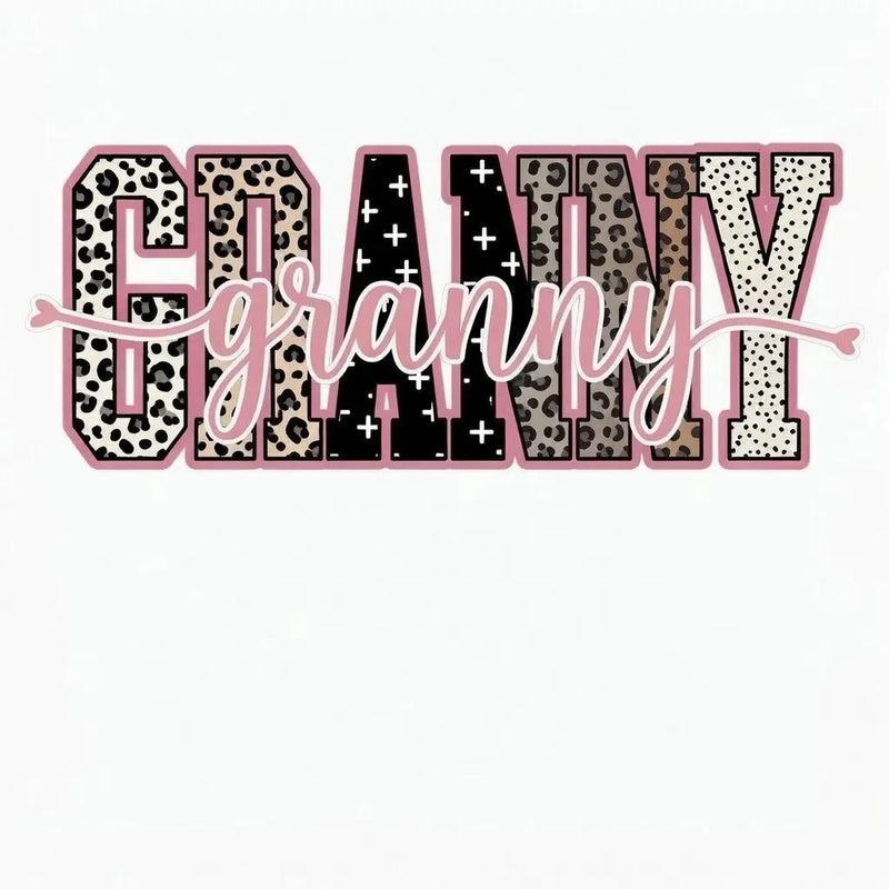 Personalized Grandma Sweatshirt With Leopard Nickname – GRANNY