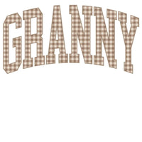 Personalized Grandma Sweatshirt Vintage Gingham Varsity – GRANNY