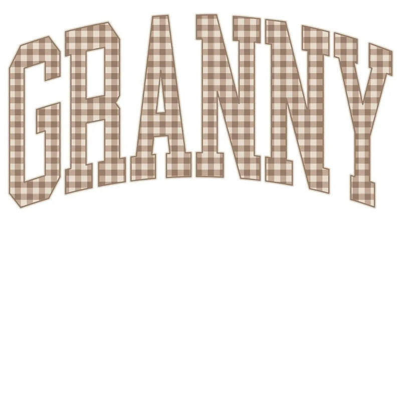 Personalized Grandma Sweatshirt Vintage Gingham Varsity – GRANNY