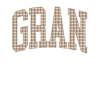Personalized Grandma Sweatshirt Vintage Gingham Varsity – GRAN