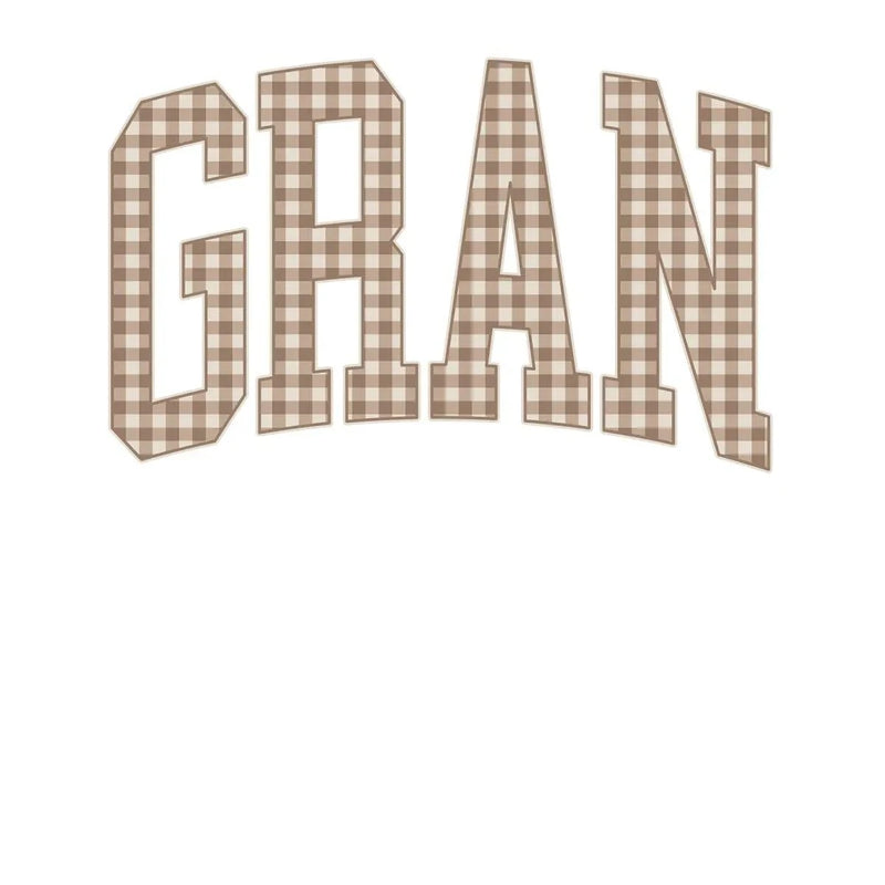 Personalized Grandma Sweatshirt Vintage Gingham Varsity – GRAN