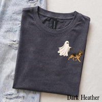 Custom Ghost Dog Breed Halloween T-Shirt, Spooky Season Pet Lover Graphic Tee – German Shepherd